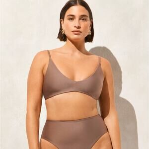 J.Crew Classic Sculpt Lana Bikini Top SZ M Pink Removable Pad Adjustable Straps